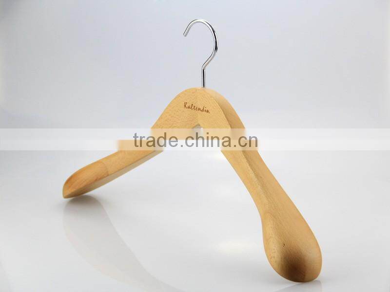 HA7060 natural laudray clothes hanger wooden dress hanger for coat
