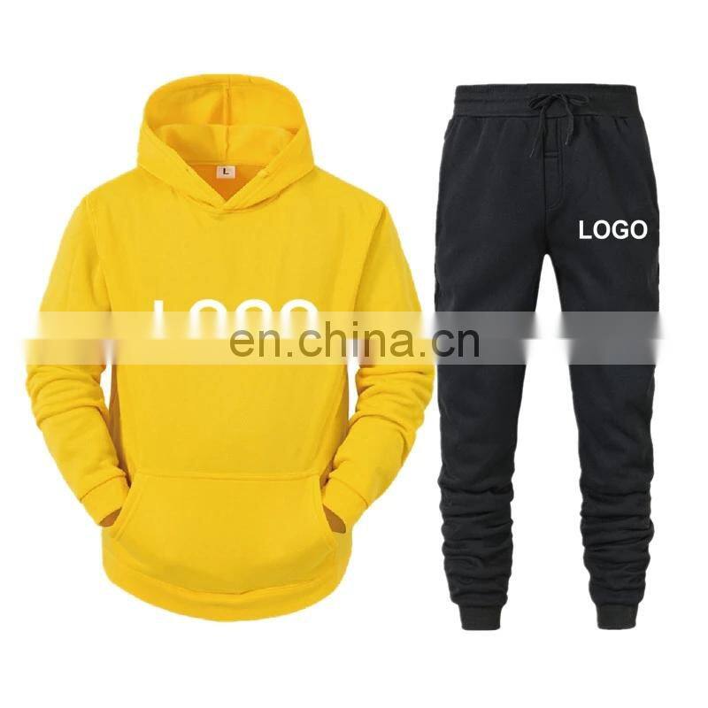 Men's and women's pullover casual gym sport wool hoodie Winter High Quality Hoodie set
