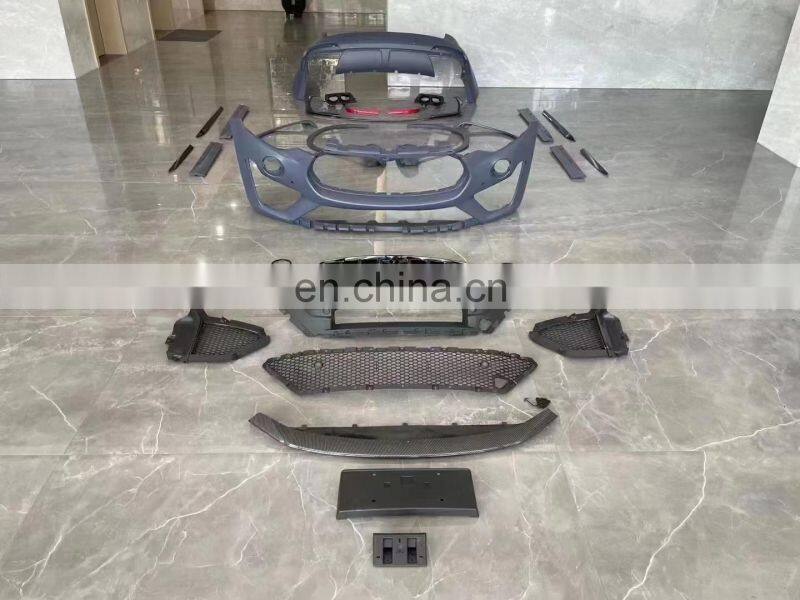 Runde Front Bumper Grille Side Skirts Wheel Eyebrow Rear Bumper Exhaust Tips For Maserati Levante Trofeo Style Body Kit
