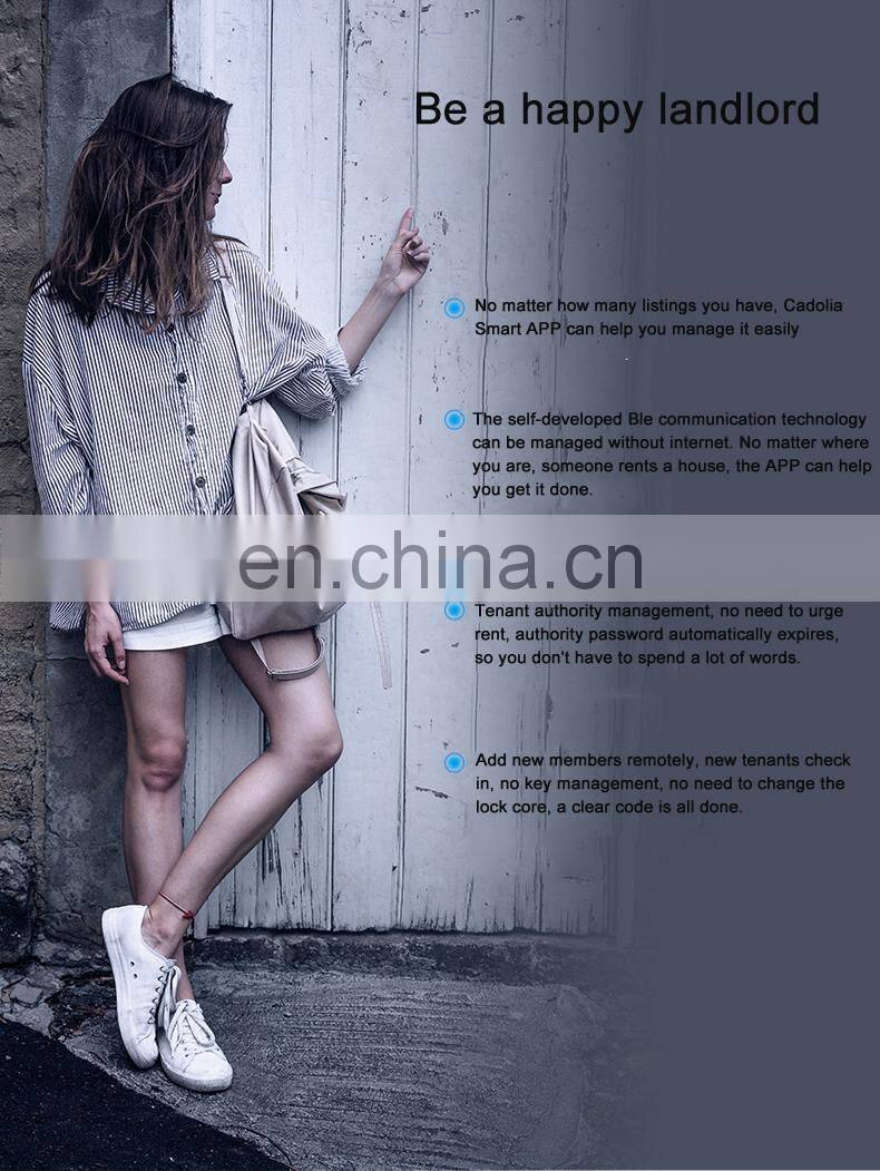 Display Handle Hotel Keyless High Security Smart Door Lock Fingerprint