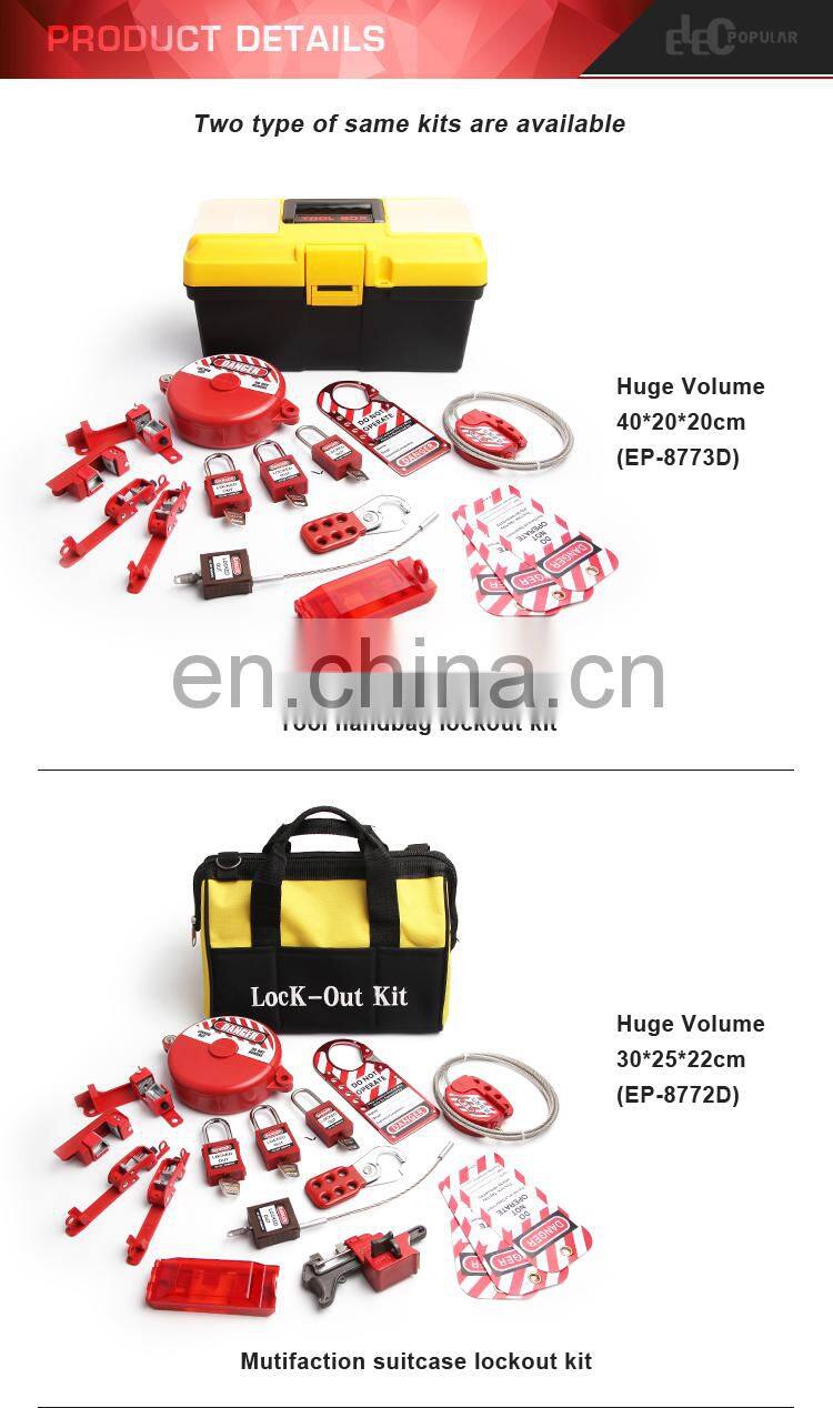 Manufacturer High Security Safety Electrical Lockout Bag With Padlocks Kit