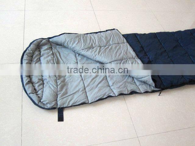 Envelope sleeping bag with hood