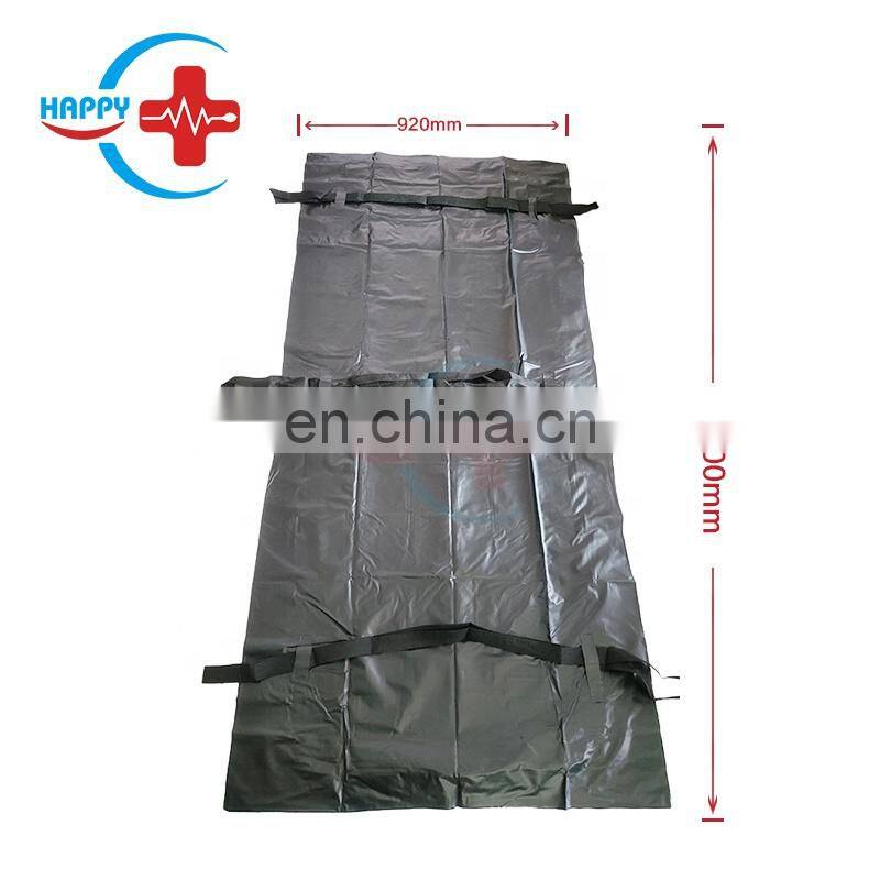 HC-J020 Hospital Prevent infection dead body bag / Economical OEM cadaver bag PVC/PEVA/PP with 6 braided handles