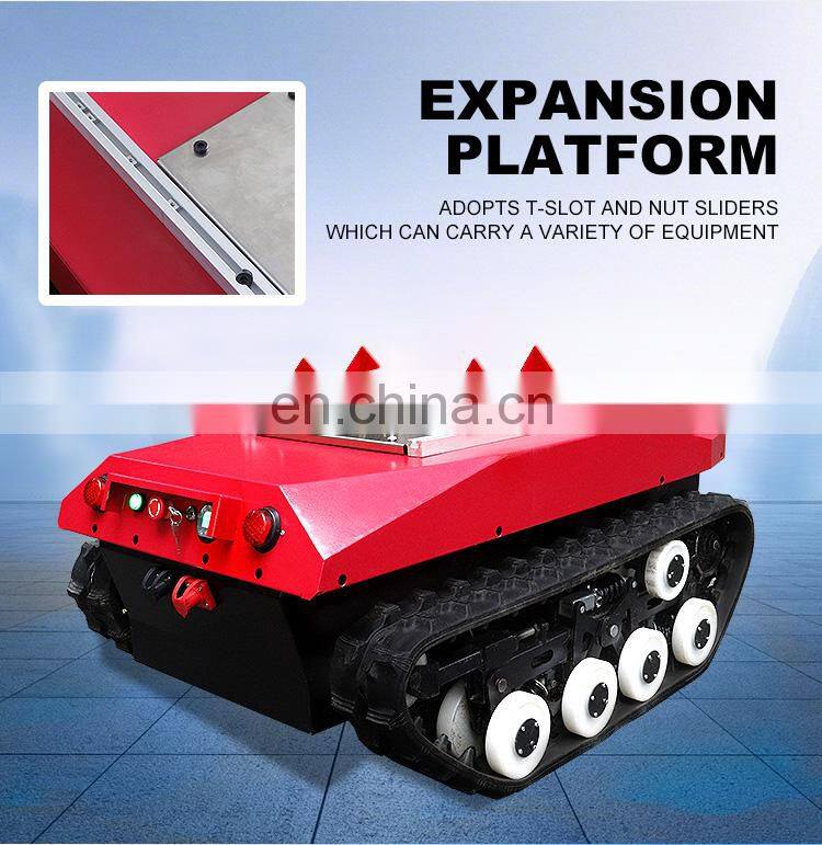 Commercial Rubber Tracked Off Road Tank Robot Chassis With CE