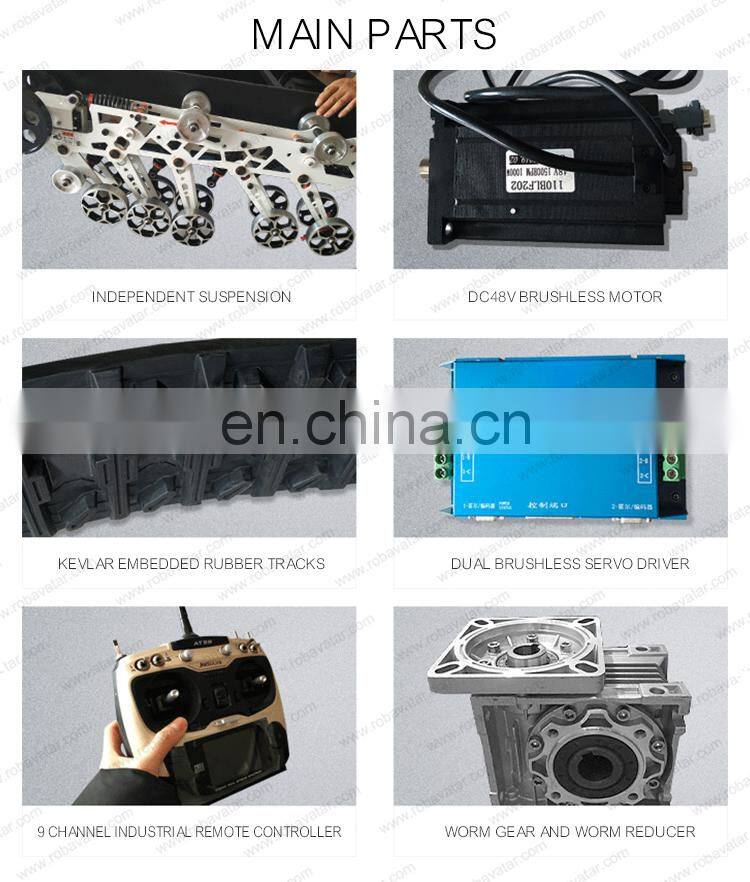 Hot selling rubber crawler robot chassis AVT-9T commercial robot rescue robot good for inspection, exploration with good price