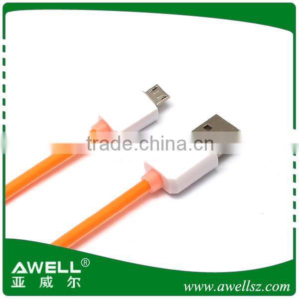 hot selling colorful flowing 5pin micro usb cable