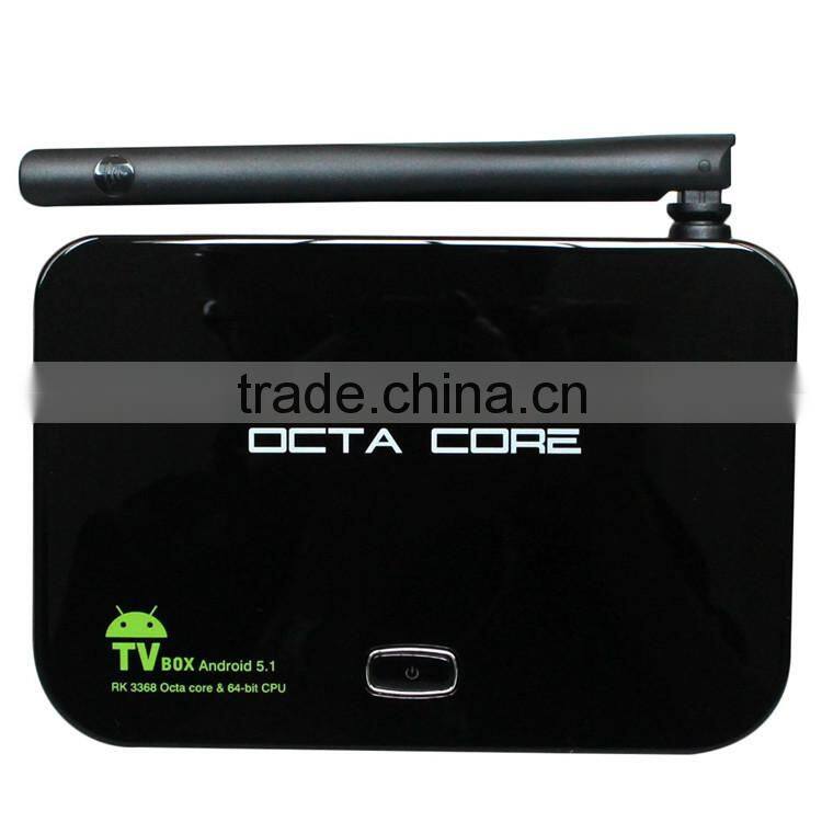 Z4 TV Box Android 5.1 Lollipop OS RK3368 Octa Core 64Bit 2GB RAM 16GB ROM BT 4.0 Dual wifi 2.4G 5.8G Kodi Fully Loaded AP6335