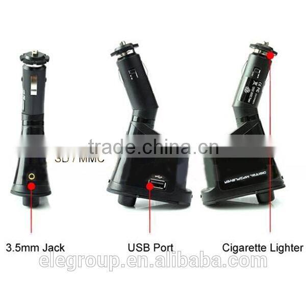 Car MP3 WMA Player/ FM transmitter; Support SD/MMC memory card(Max 8GB) and USB flash driver