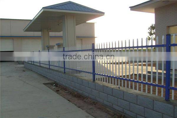 Colored powder coated wrought iron metal fence