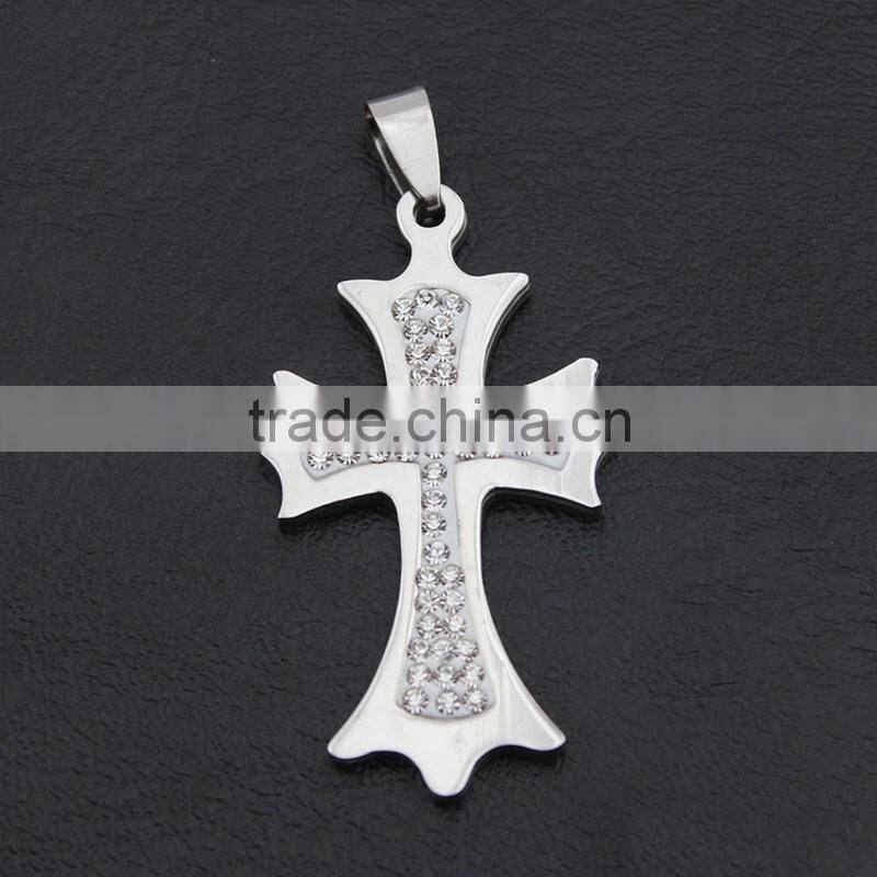 Diamond Cross Necklace pendants, high-grade stainless steel diamond necklaces