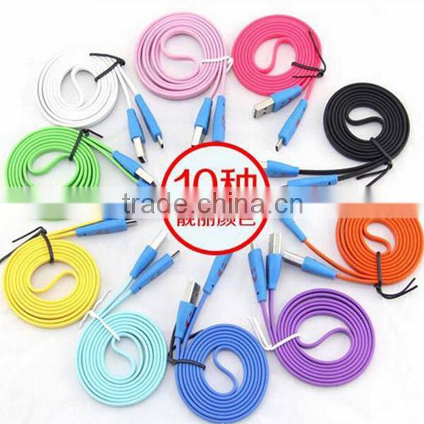 2015 Smile Face V8 Micro USB Cable For Samsung S6 S5 Note 2 Note Micro USB Cable With Led Light