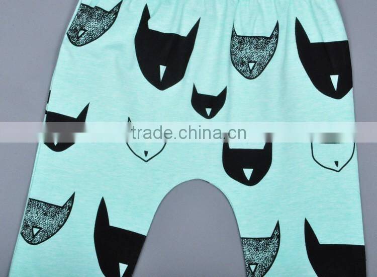 Fashion Children Casual Model Pure Cotton Printed Trousers Summer Baby Kids Clothes