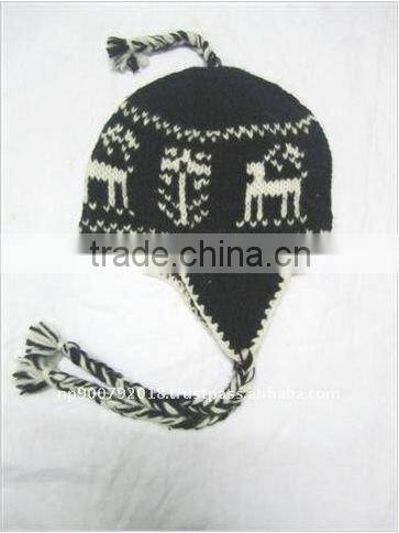 Hand Knitted Woolen Flower Hat