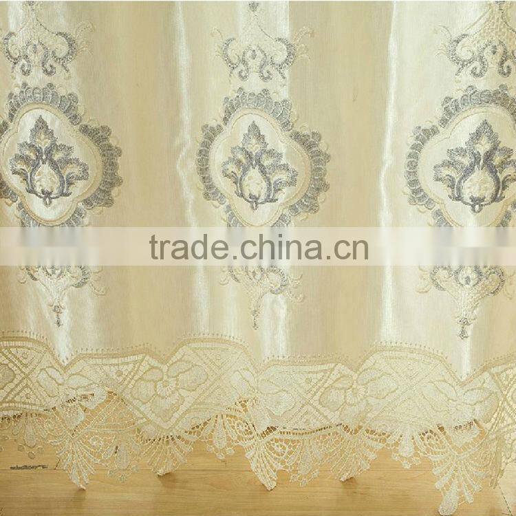 High grade blending polyester luxury three-dimensional jacquard window models for bedrooms