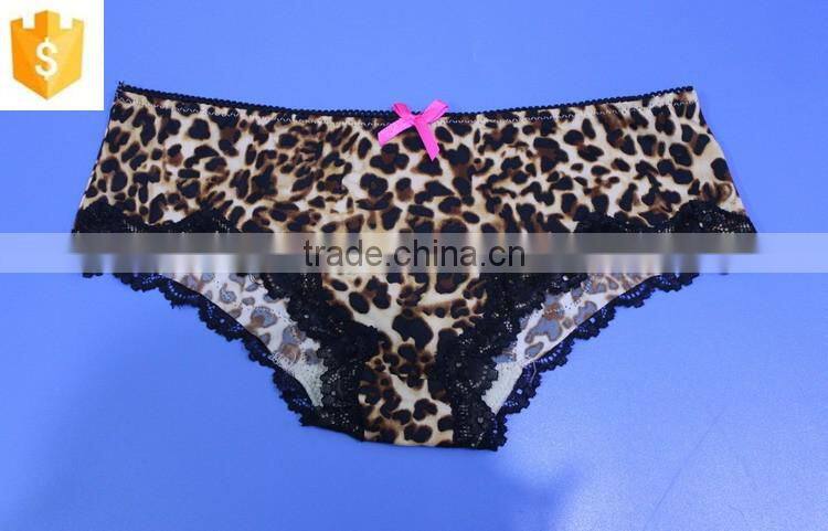 Fashion High Quality Wholesale Hot Sell Sexy Leopard Print Lace Sexy Lady Panty