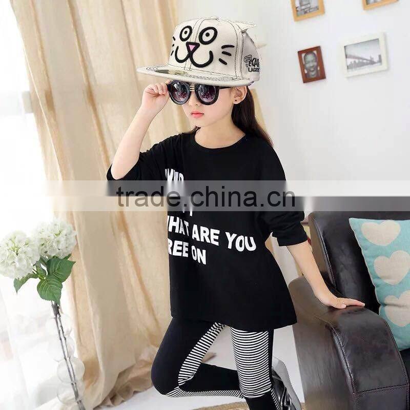 Cute Animal Cat Head Embroideried Unisex Kids Cap Flat Brim