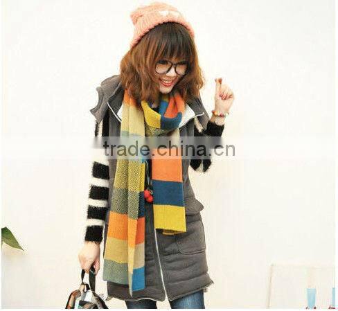 2013 Winter Acrylic Knitted Stripe Scarf