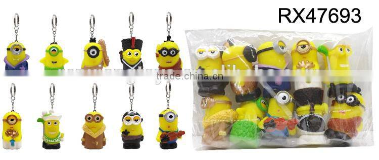 New product rubber minion custom keychain