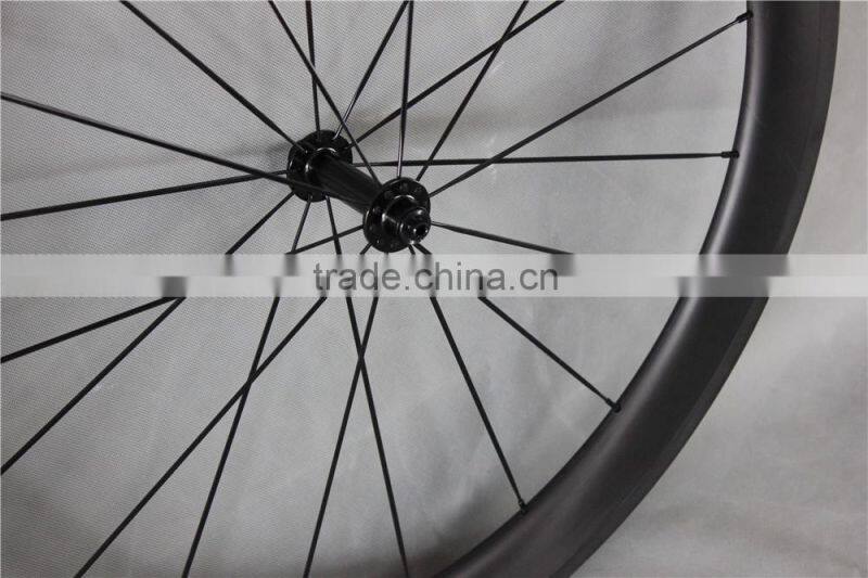 Black hub 700C tubular carbon wheel set professional UD Matt Carbon road bike tubular wheelset W65T