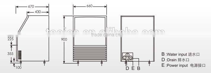CE certificate commercial ice cube machine, ice freezer