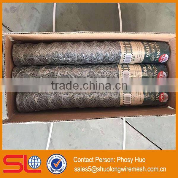 ISO 9001 factory supply hexagonal decorative mesh, 3/4 Inch Stainless Hex Mesh (20 Gauge)