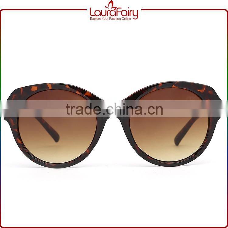 Laura Fairy Italy Design CE UV400 Women Demi Color Retro Plastic Sunglasses