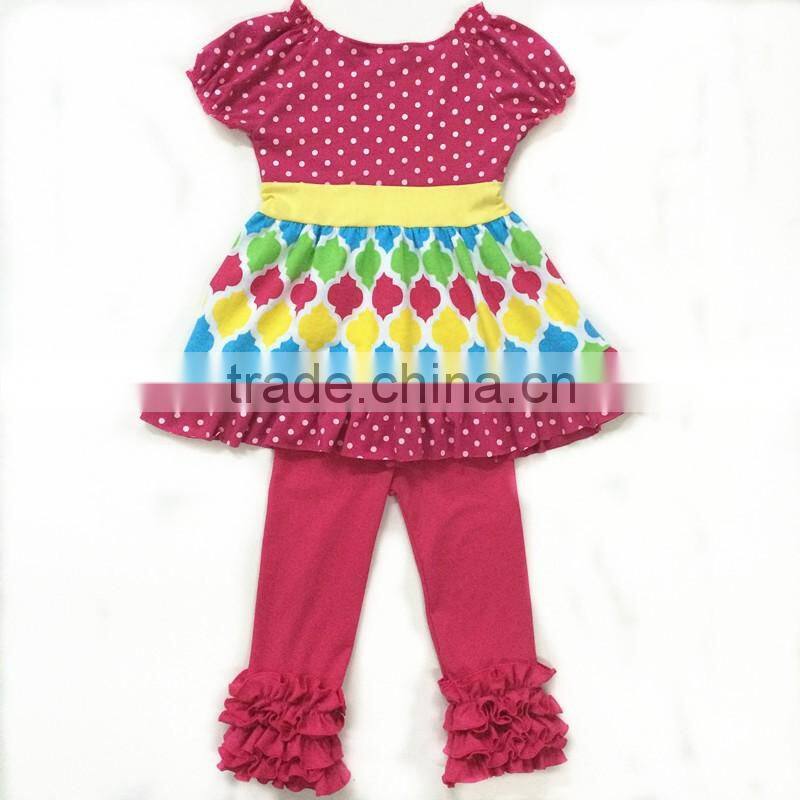 Hot sale baby clothes newest christmas childrens clothing wholesale girls christmas tunic set