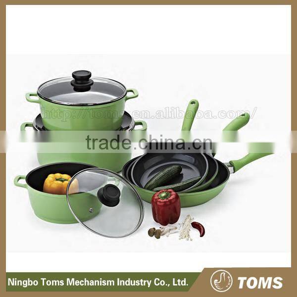 New design 9PCS Cookware set with glass lid