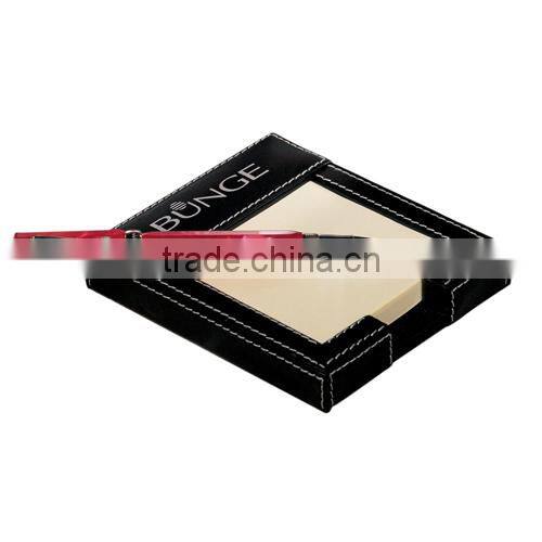 Hot Selling Black PU Leather And Polyester Notepad Holder