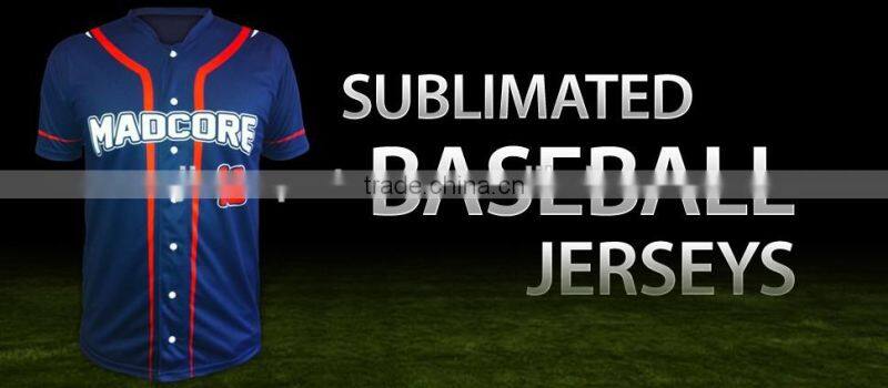 OEM fashionable button front polyester short sleeve sublimation men baseball jerseys baseball jersey custom sublimation