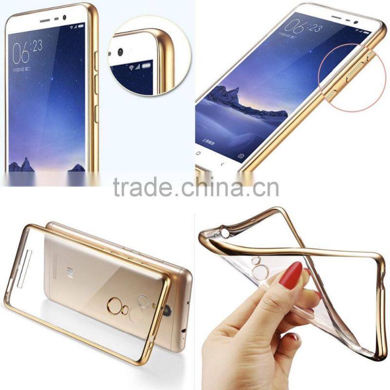 Keno ultra thin soft electroplate TPU Case Cover for Xiaomi Redmi Note 3