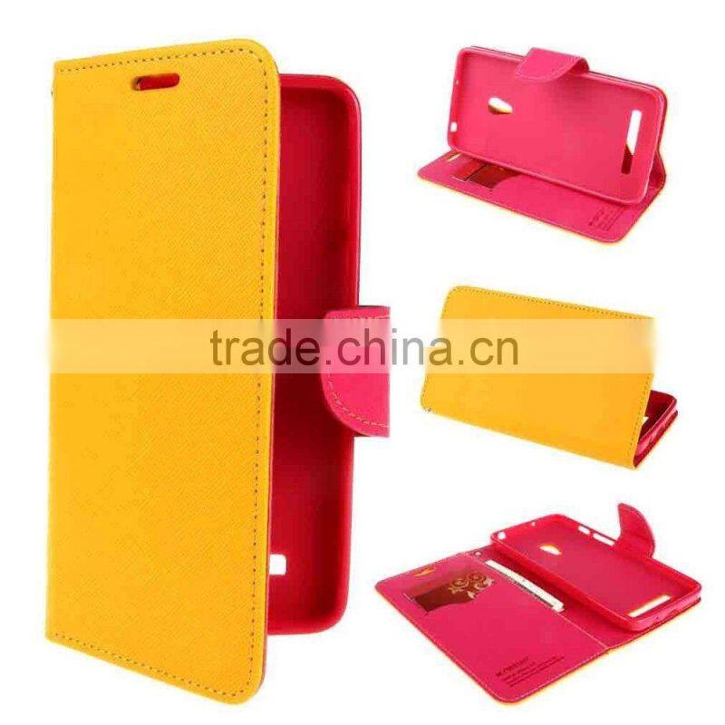 Keno Hot Selling Wallet With Card Holder PU Hybrid Leather and TPU Flip Stand Mercury Case for Asus Zenfone 5