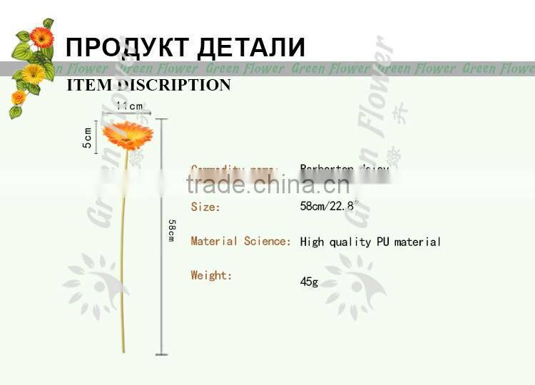 greenflower 2016 Real Touch PU Latex artificial flowers for Wedding decrations flowers