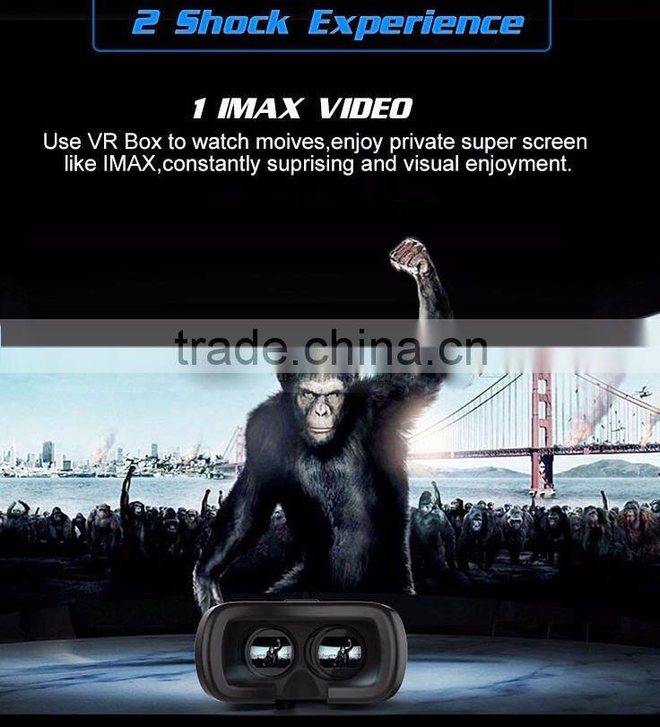 Google cardboard HeadMount VR BOX 3.0 PRO Version VR Virtual 3D Glasses for 3.5" - 6.0" Smart Phone+ bluetooth remote controller