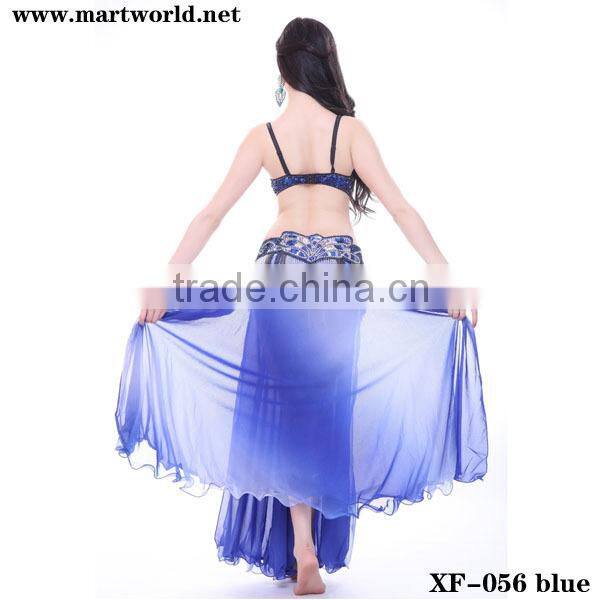 blue girls bra top and hip belt (XF-056 blue)