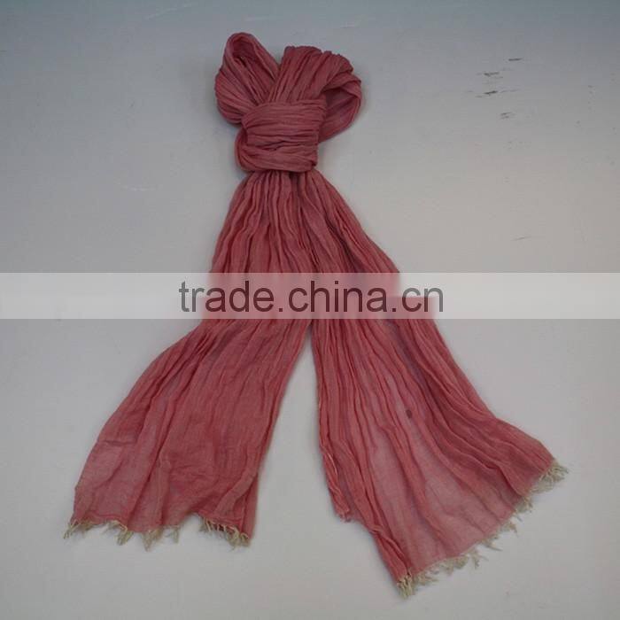 hot selling spring and autumn monochrome 100 cotton scarf