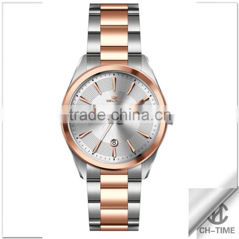 2016 stainless steel japanese movement men watch