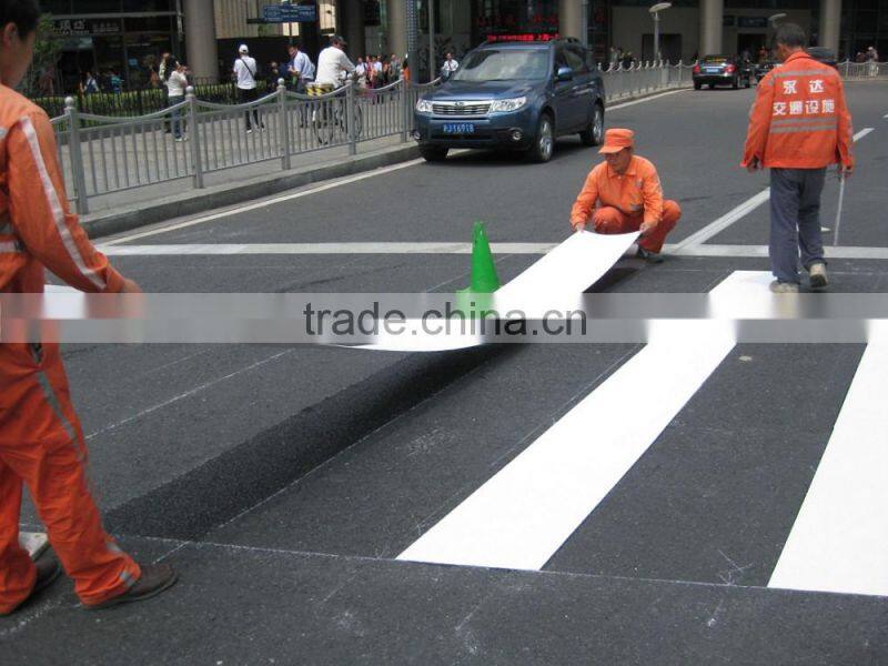 Road safety adhesive warning tape yellow reflective marking tape