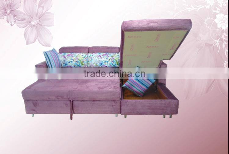S4903 Ogahome Modern Corner Sofa bed Function And Storage Function