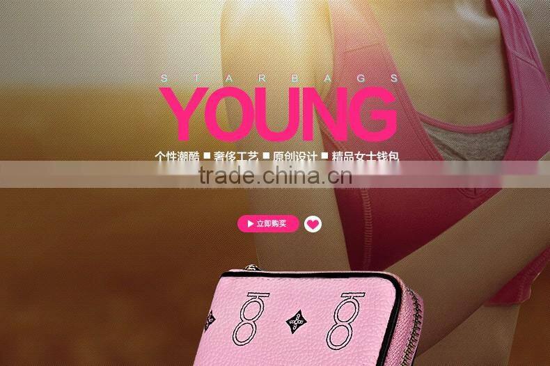 Fashion Trends Rviet clutch women wallet bag China supplier