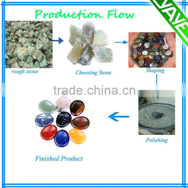 DIY semiprecious stone necklace: engraved worry stone thumb stone