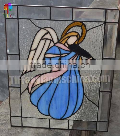 p-1 stained glass angel panel tiffany plane glass wholesale tiffany panel art lamps
