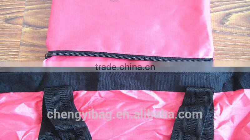 big capacity girls pink foldable polyseter travel bag