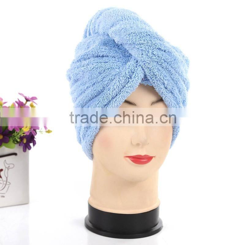 Coral fleece towel shower cap,2015 Elastic model shower cap wholesale
