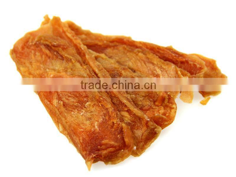 natural pet dog treat food dry chicken fillet with cheese pet food