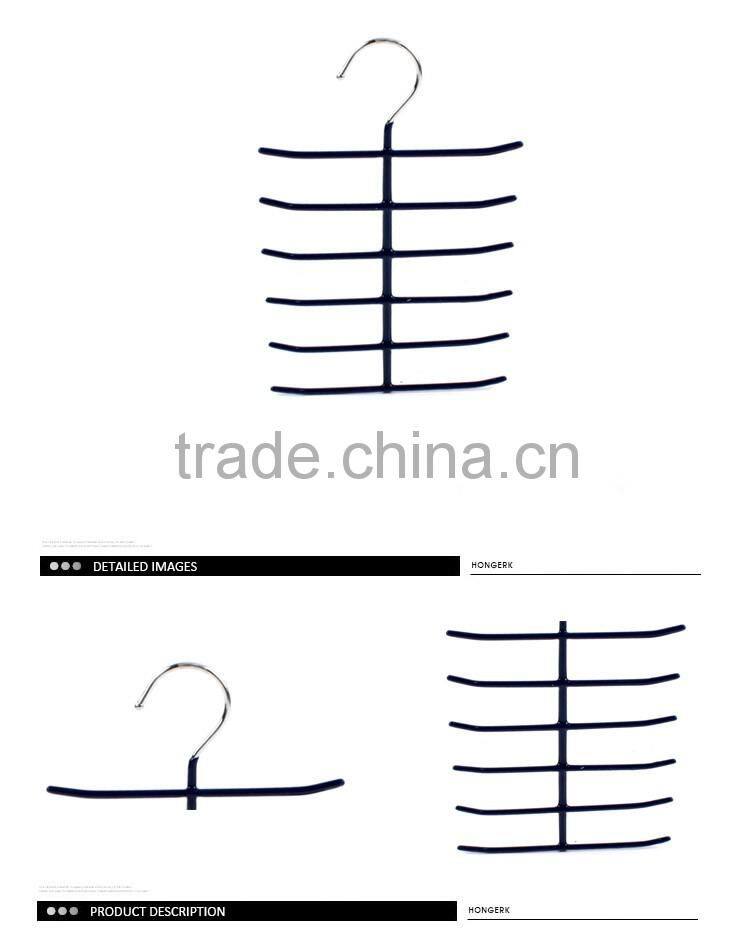 anti slip PVC coated multi-layer clothes hanger for scarves