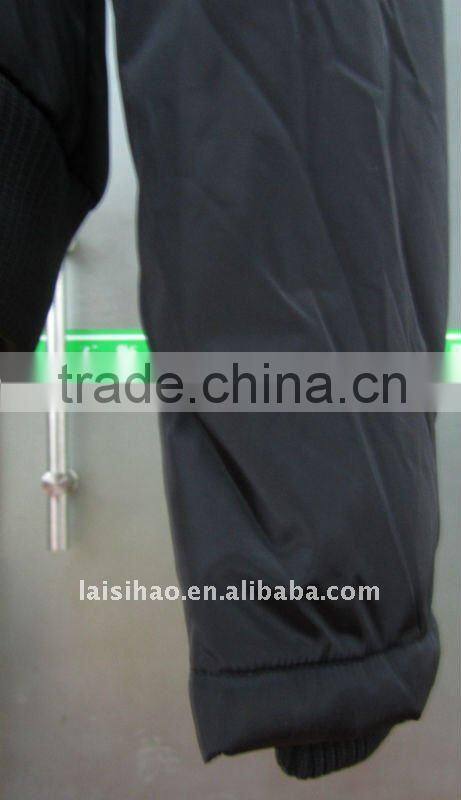 2011 fashion black fur collar coat men