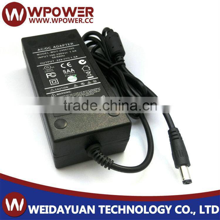 24v1.5a power adapter UL CE certificates