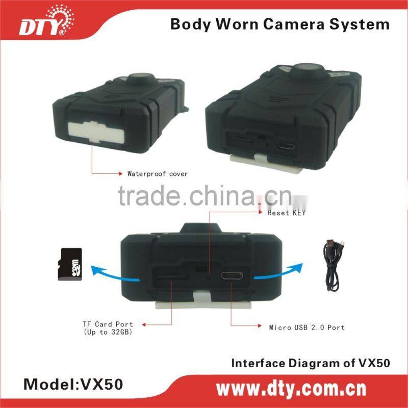 sd card body worn camera dvr system,VX50