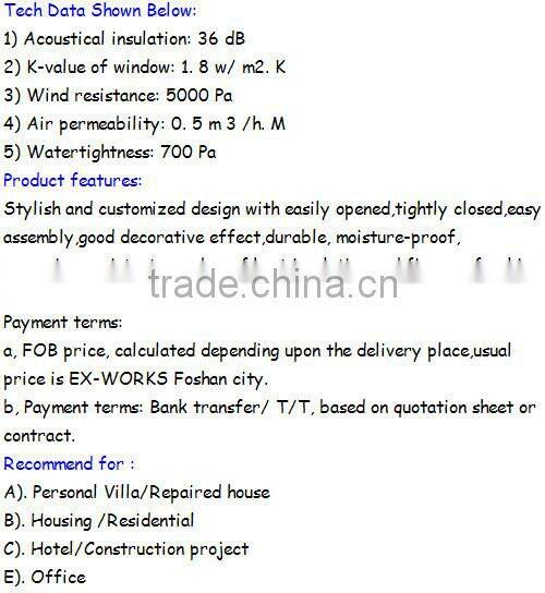 European style tilt and turn window, pvc windows and doors